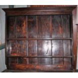 Antique oak dresser rack of medium size with back boards