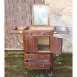 Georgian campaign washstand. A remarkably original military officer's washstand from the early