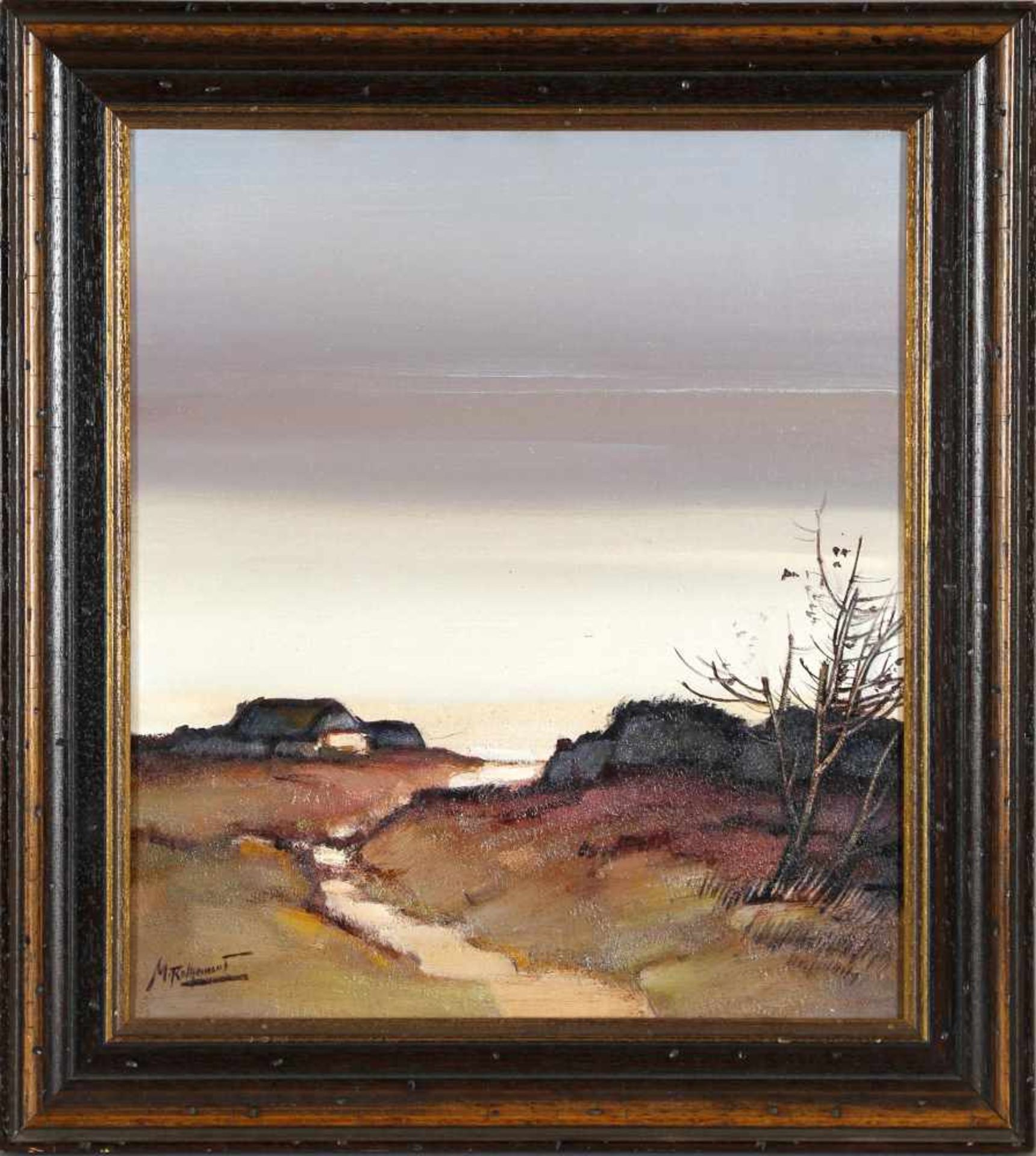 "Auf Sylt", Maler 2. Hälfte 20. Jh.Öl auf Lwd., 40 x 35 cm, links unten signiert (unleserlich), im