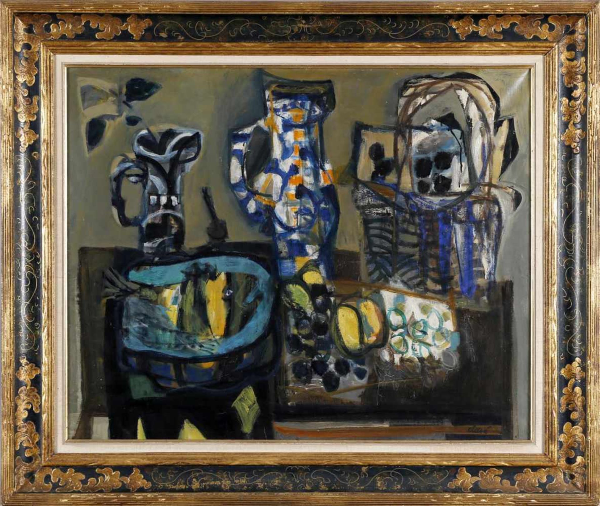 Antoni Clavé (Barcelona 1913-2005 Saint-Tropez)Stillleben mit Fisch, Öl auf Lwd., 73 x 93 cm,