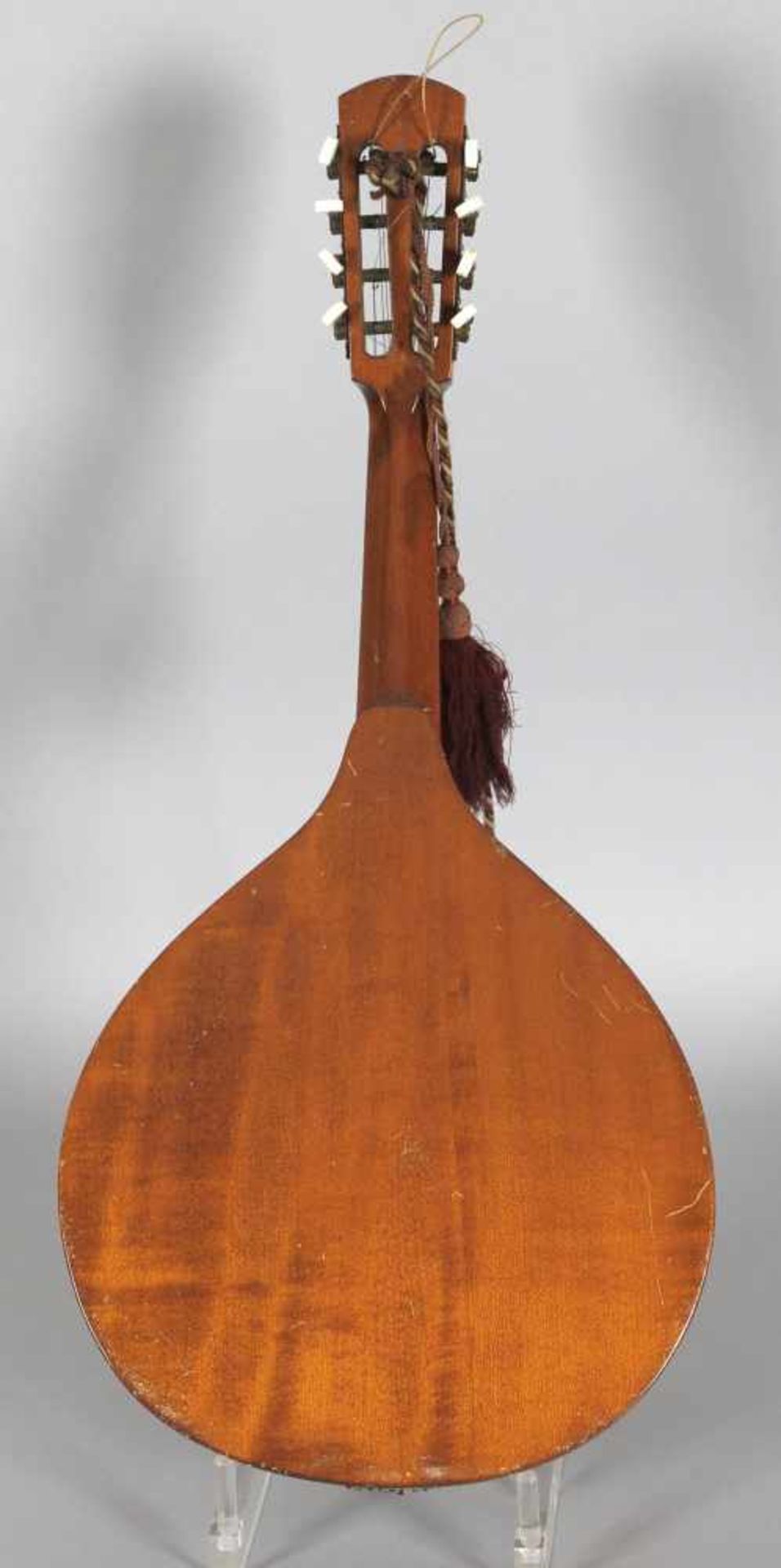 Neapolitanische Mandoline, vermutl. Italien, 1. H. 20. Jh.Decke aus Nadelholz, umlaufende - Bild 4 aus 4