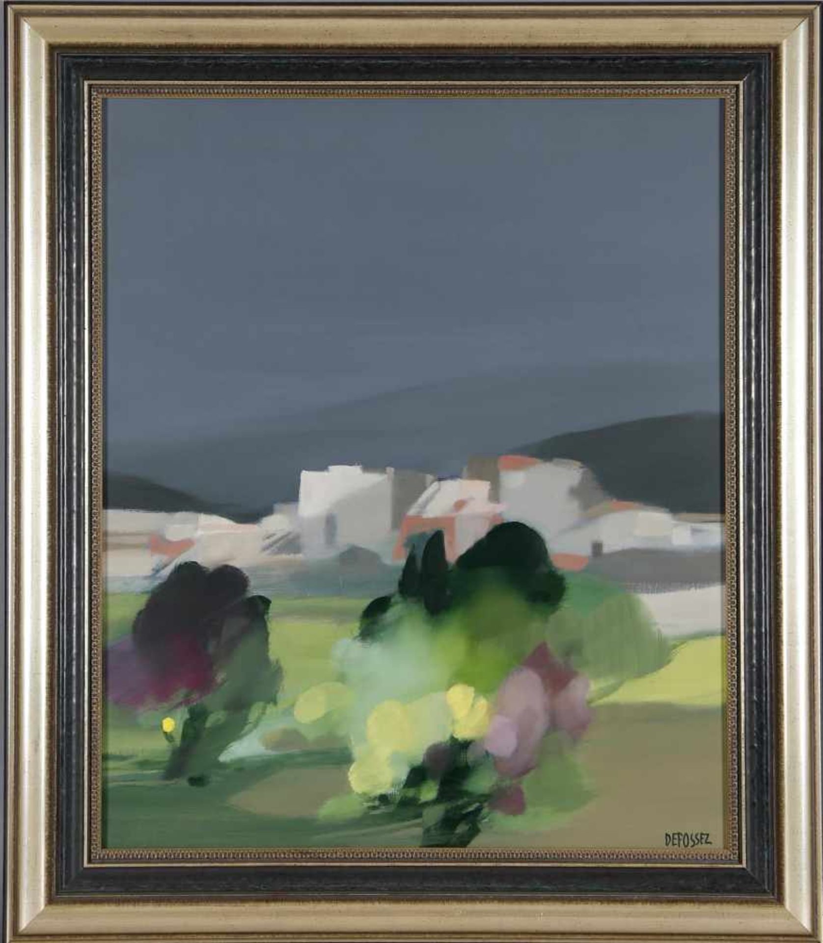 Freddy Defossez (*1932)"Le village rose", Öl auf Lwd., 64.,5 x 54.5 cm, rechts unten signiert,