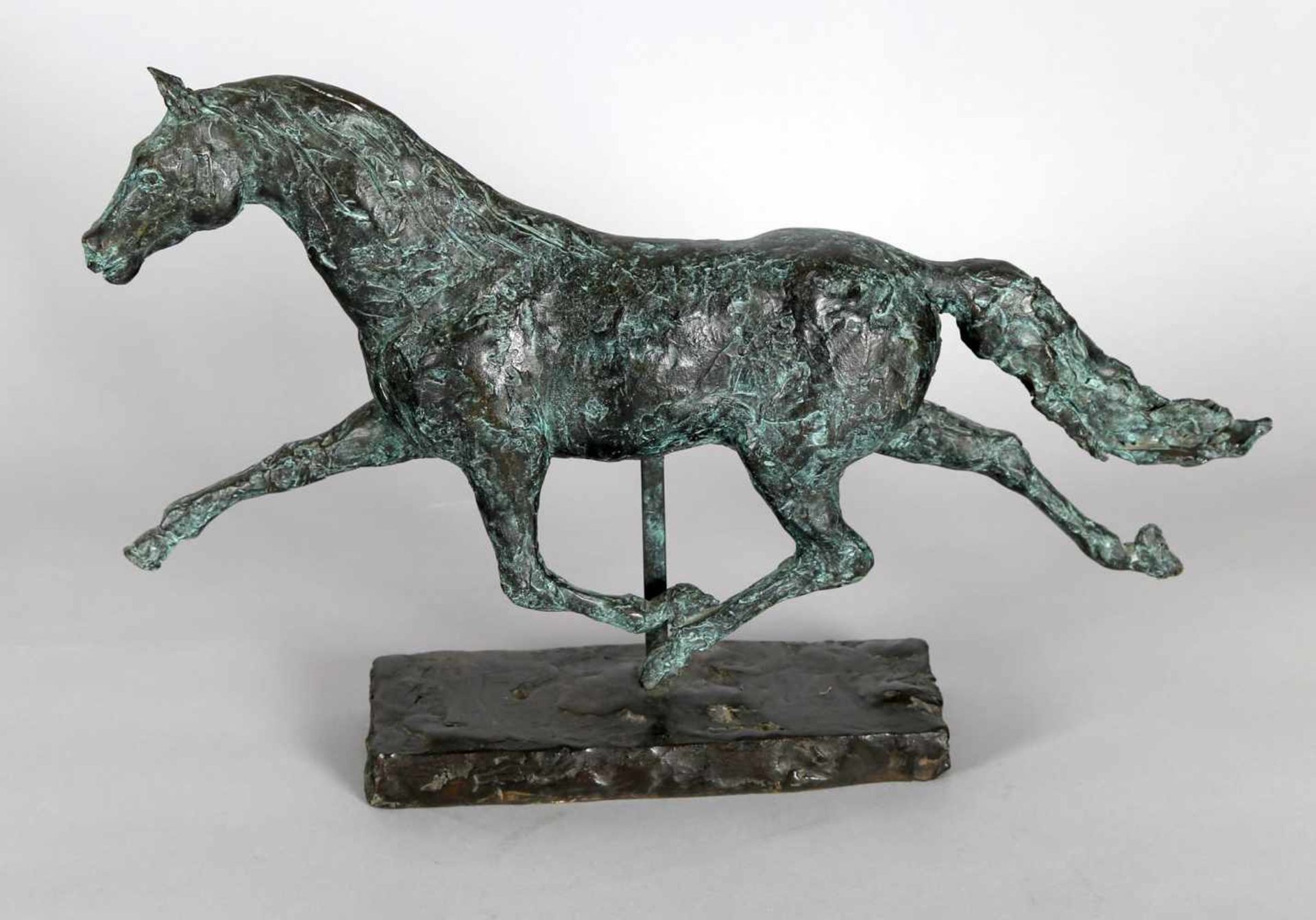 Hans Schröder (Saarbrücken 1930-2010 Saarbrücken)Traber, 1988, Bronze, grüne Patina, durch - Bild 2 aus 2