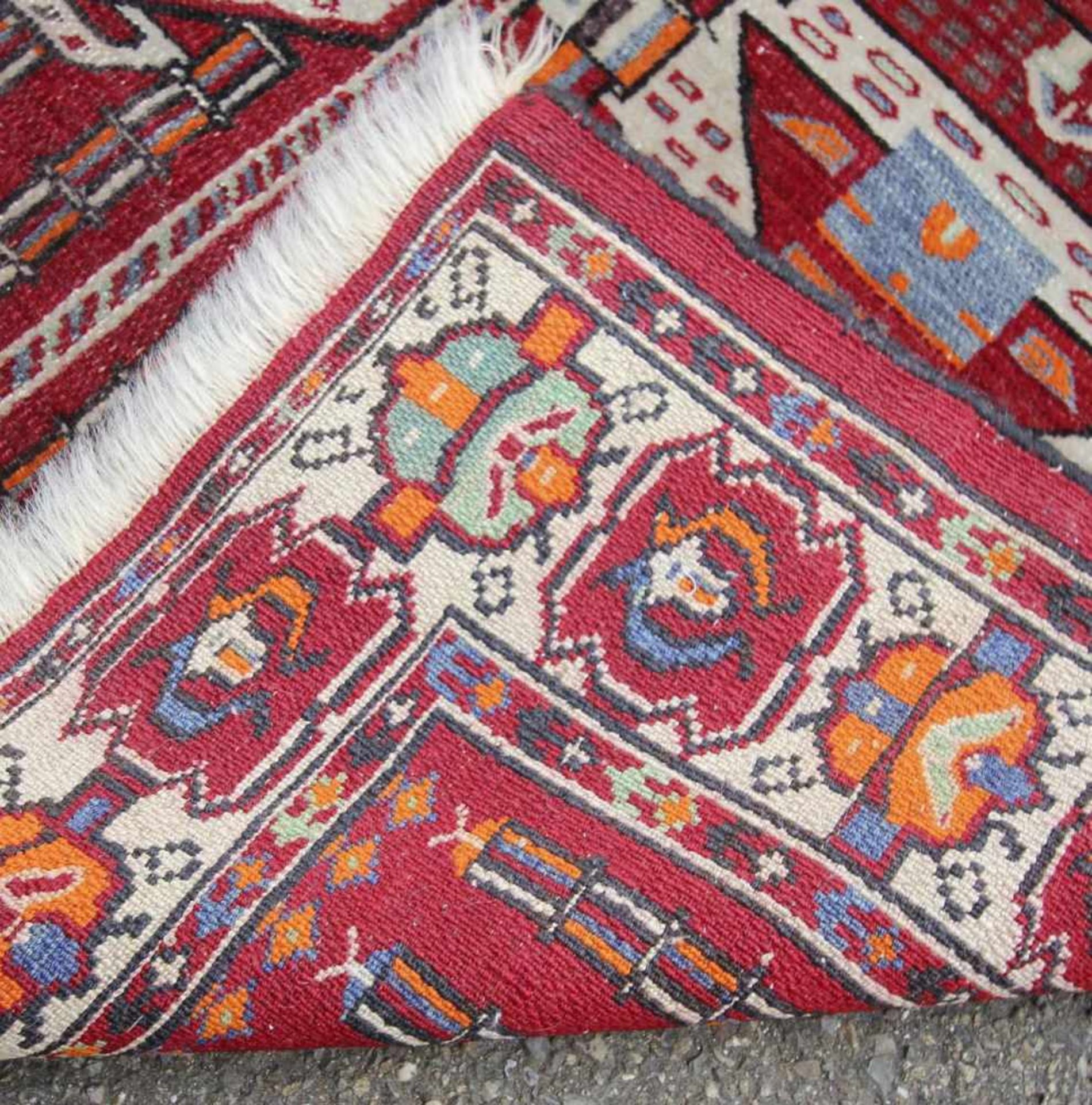 Dösemealti oder Ladik, Türkei, Mitte - 2. H. 20. Jh.Wolle auf Wolle, Gebetsteppich, kurzer Flor, - Image 2 of 2