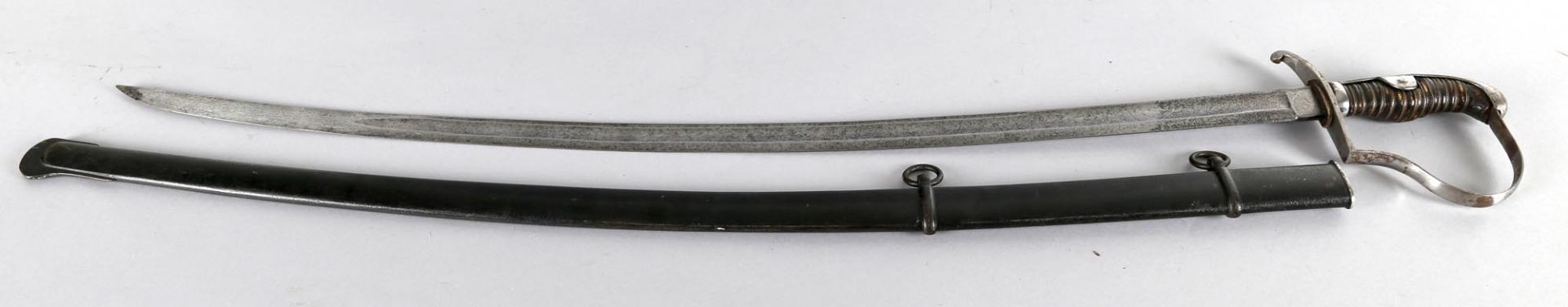 Blücher-Säbel/Artillerie-Säbel, Anfang/Mitte 19. Jh., Preußeneinschneidige Rückenklinge aus Eisen, - Bild 2 aus 3