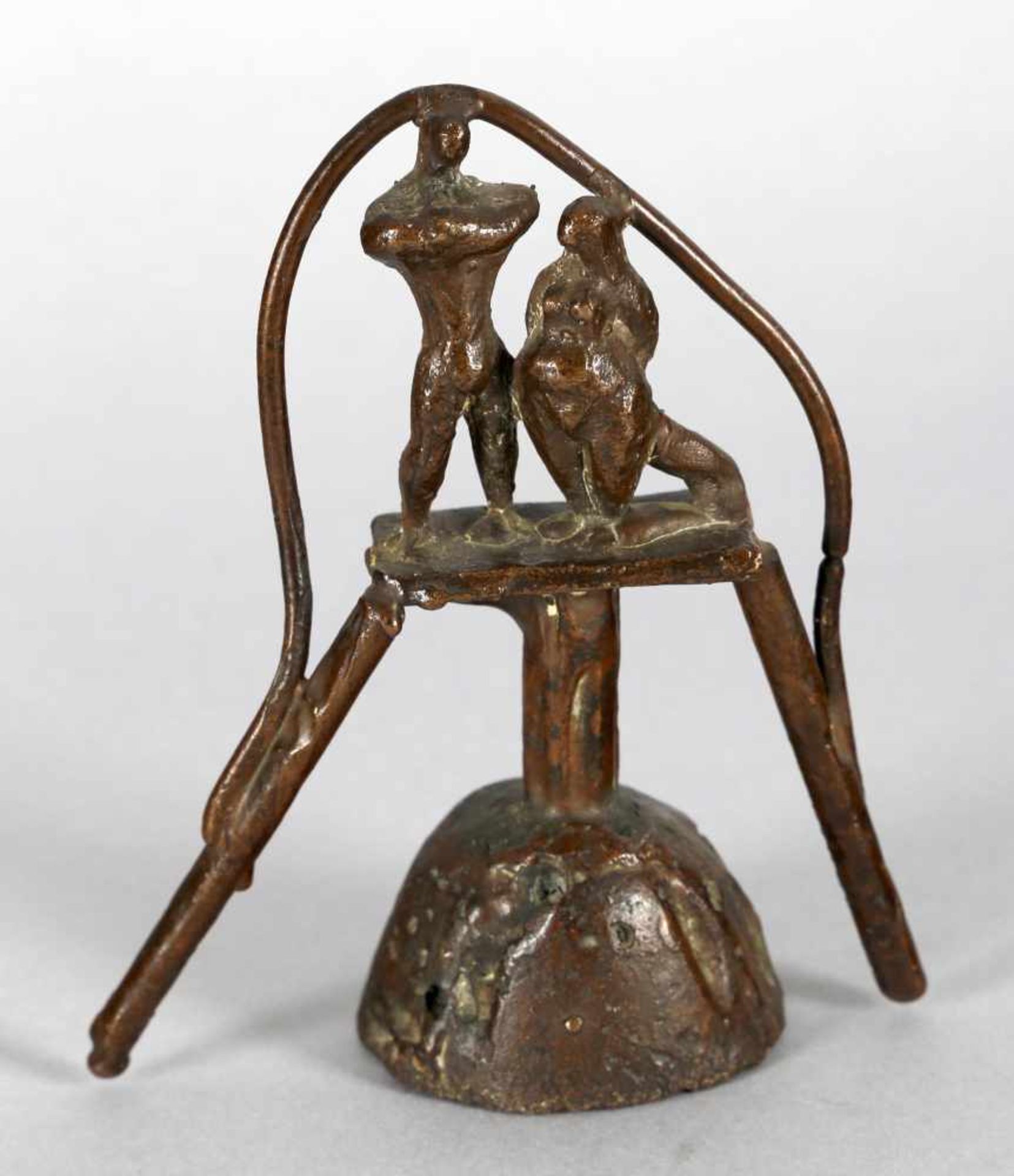 Otto Kallenbach (1911-1992)Adam und Eva, Bronze, unbezeichnet, H: 12,5 cm, Provenienz: Ehemals