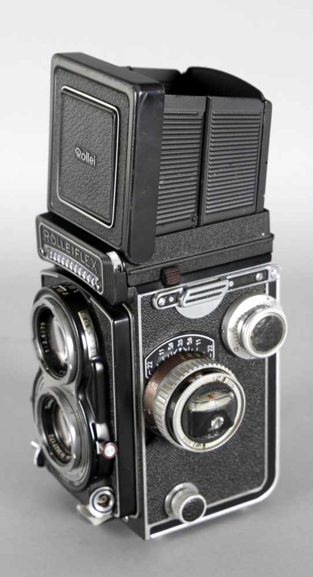 Rolleiflex-T-Kamera mit Prismensucher, Francke und Heidecke, 1961-1966Seriennummer: T 2182487, mit - Bild 3 aus 3