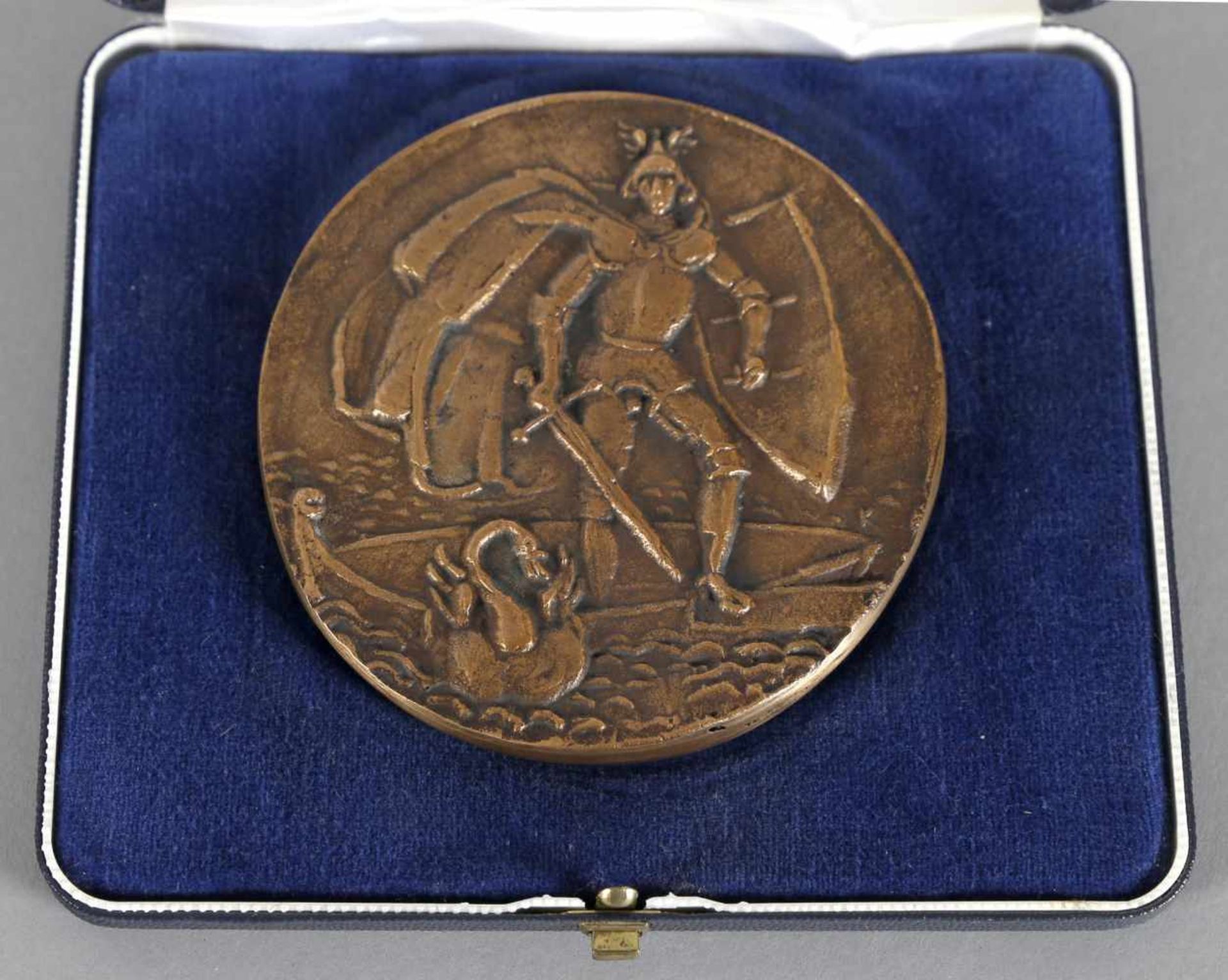 Bronzemedaille Richard Wagner, um 1980nach einem Entwurf von Otto Kallenbach Avers-Seite mit Porträt - Bild 2 aus 2