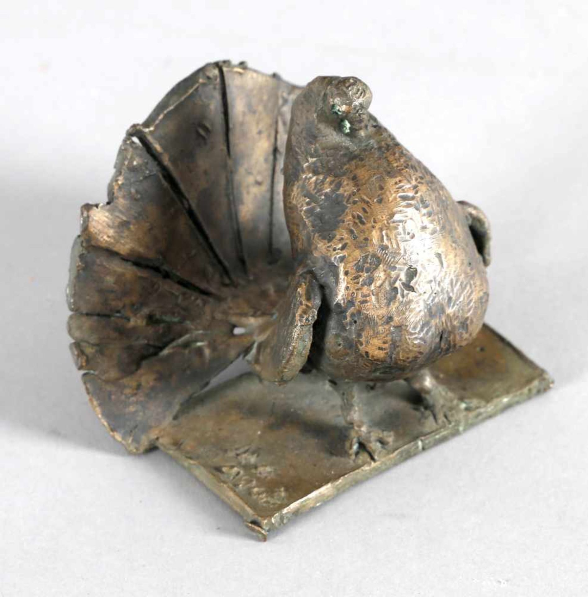 Hans Schröder (Saarbrücken 1930-2010 Saarbrücken)Truthahn, Bronze, auf der angegossenen rechteckigen
