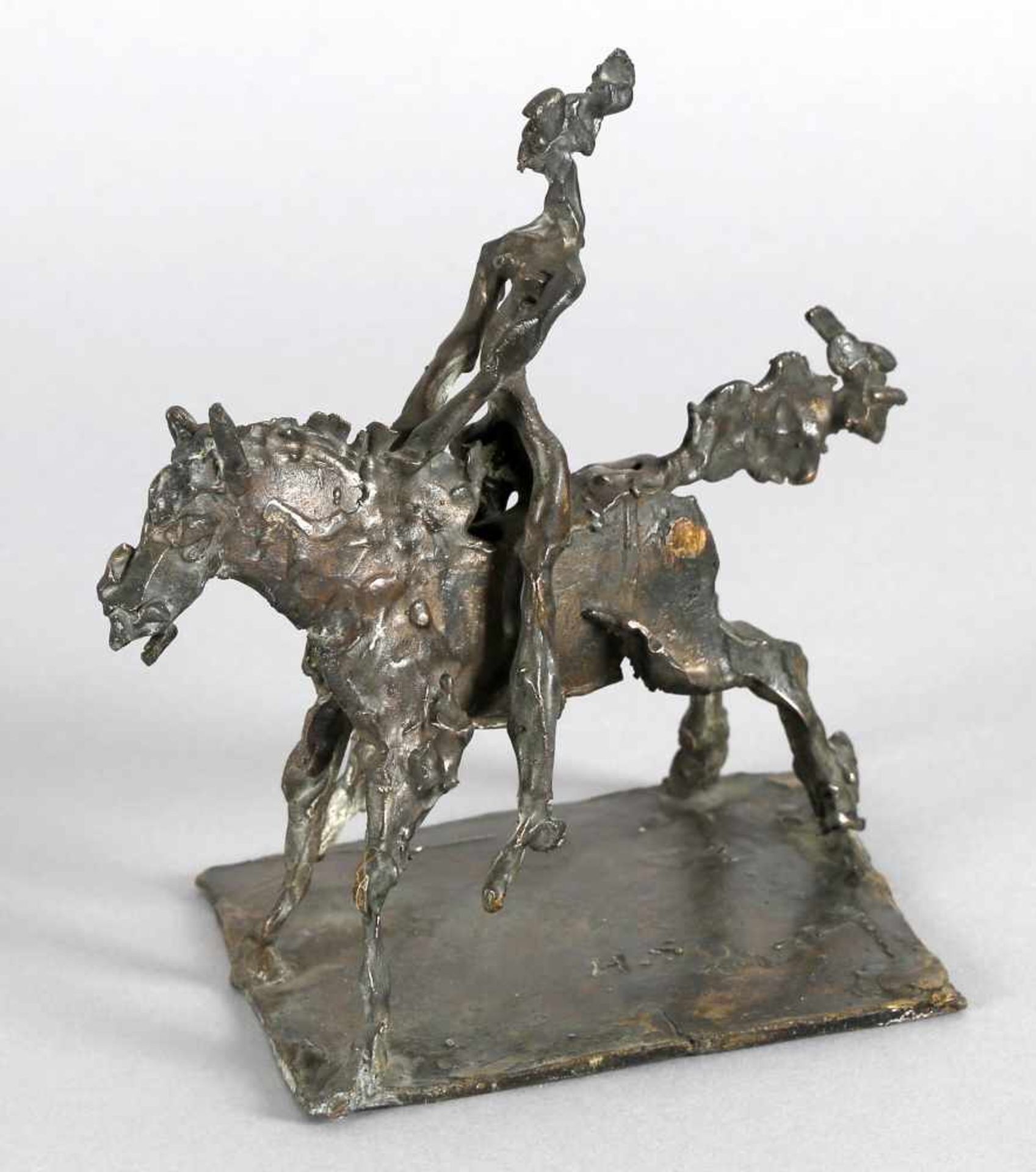 Hans Schröder (Saarbrücken 1930-2010 Saarbrücken)Amazone auf Pferd, Bronze, auf der angegossenen