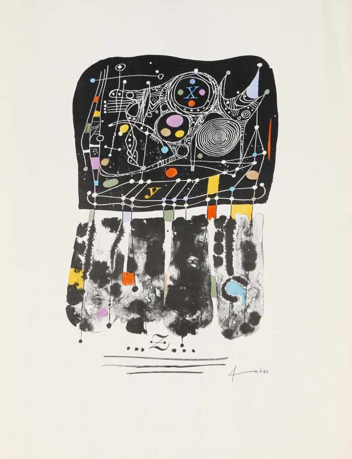 Will Faber (Saarbrücken 1901-1987 Barcelona)Mappe mit 8 Lithographien, 1968, 56 x 43 (Format) cm, - Bild 2 aus 2