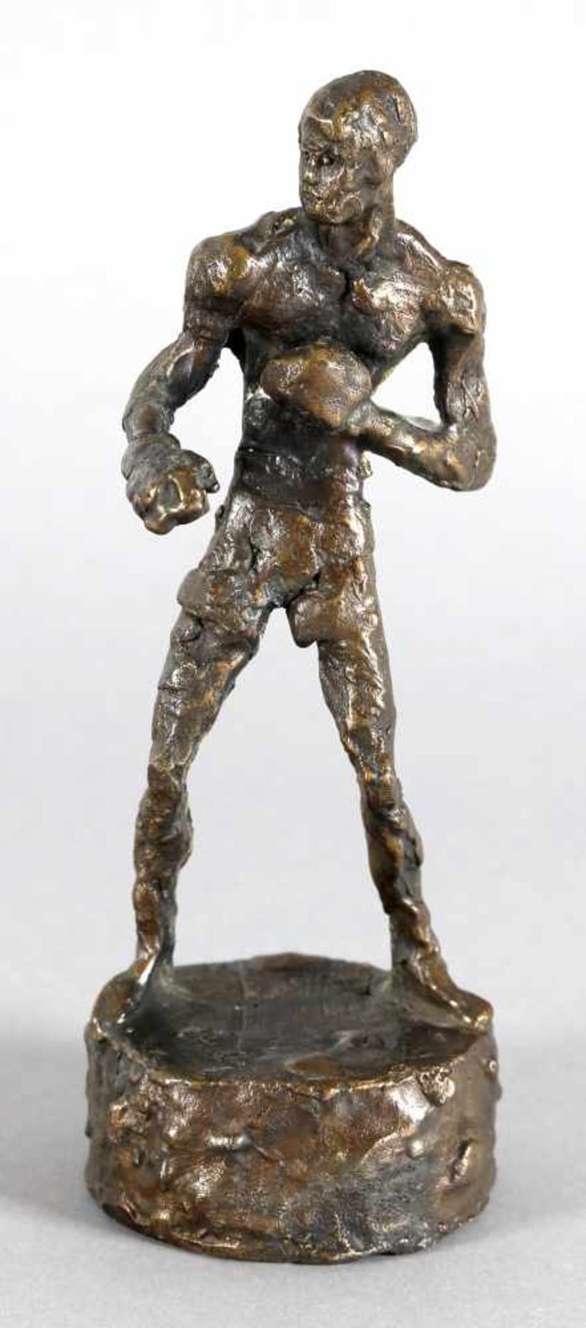 Hans Schröder (Saarbrücken 1930-2010 Saarbrücken)Boxer, um 1980, Bronze, auf der runden angegossenen