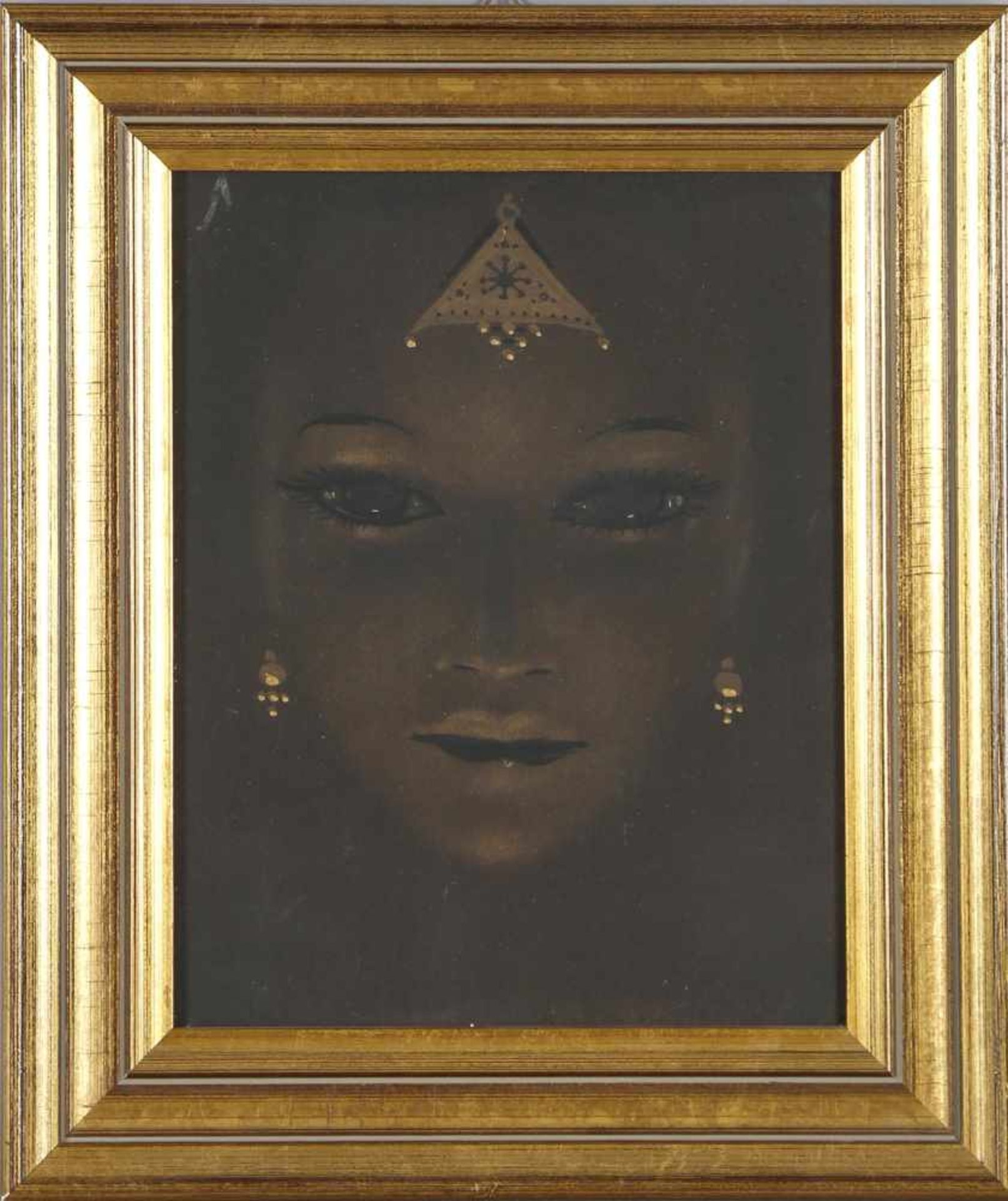 Bernhard Cullmann (Namborn 1903-1977 Namborn)Porträt einer orientalischen Frau, Goldgrundtechnik auf