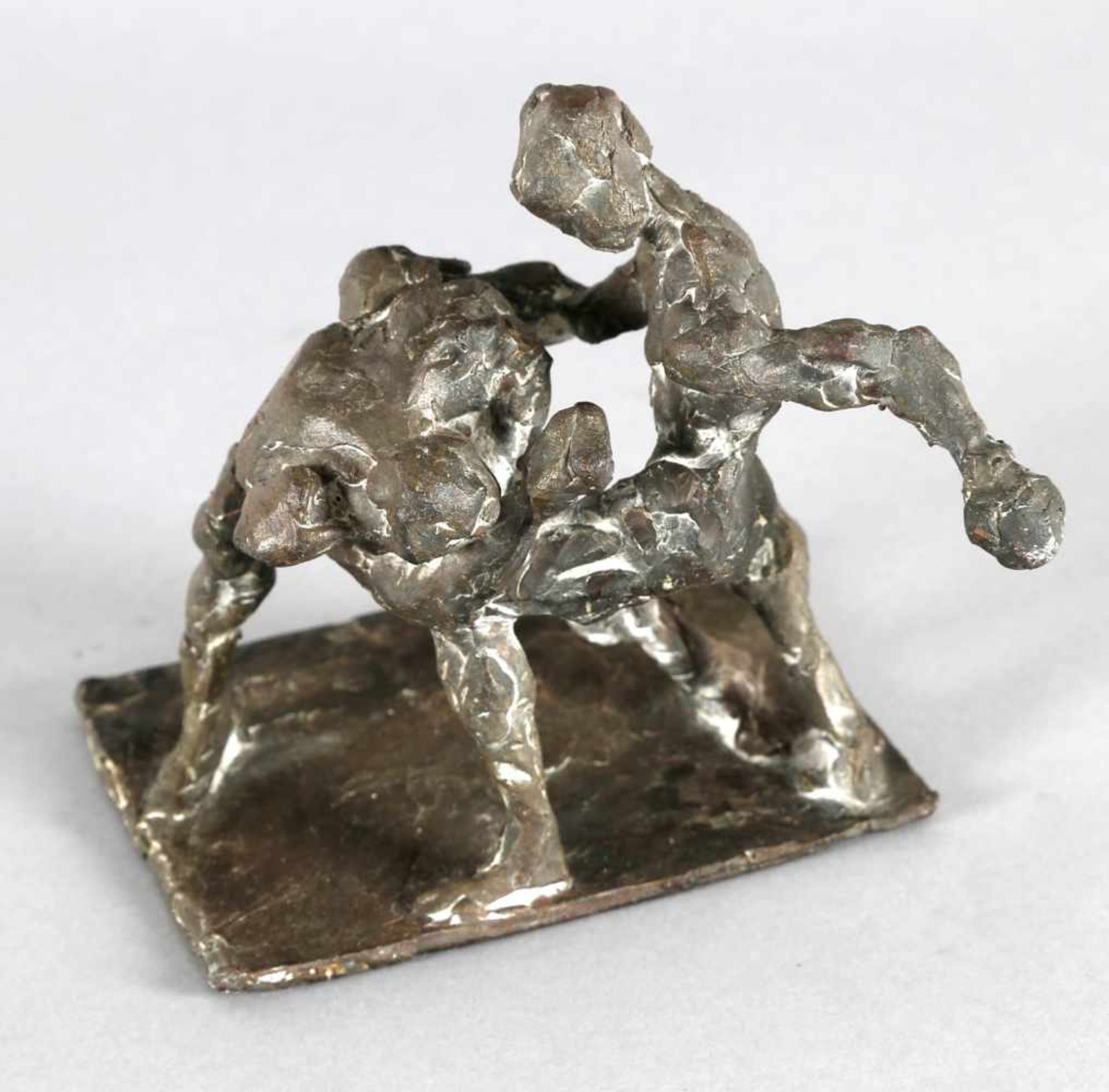 Hans Schröder (Saarbrücken 1930-2010 Saarbrücken)Niederschlag-Faustkämpfer, Bronze, auf der