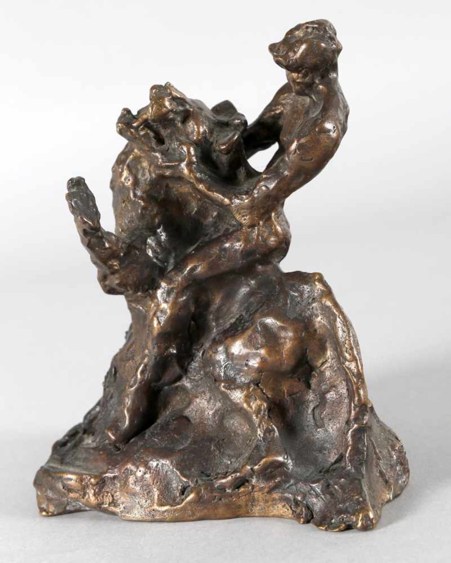 Hans Schröder (Saarbrücken 1930-2010 Saarbrücken)Samson im Kampf mit dem Löwen, Bronze, um 1960- - Bild 2 aus 2