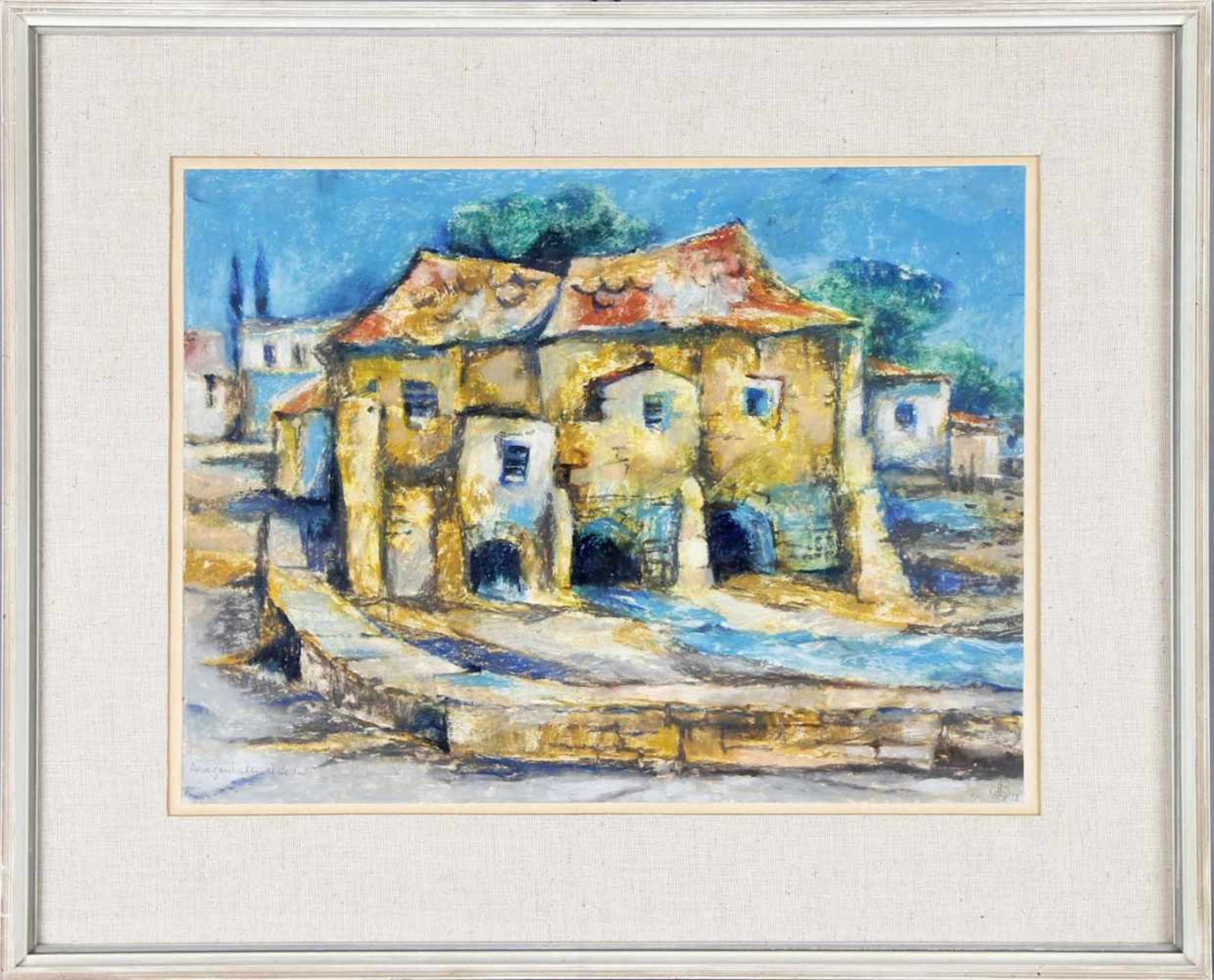 Hans Dahlem (Blieskastel 1928-2006)Aragon (alte Mühle), Aquarell auf Papier, ca. 33,8 x 44,7 cm (