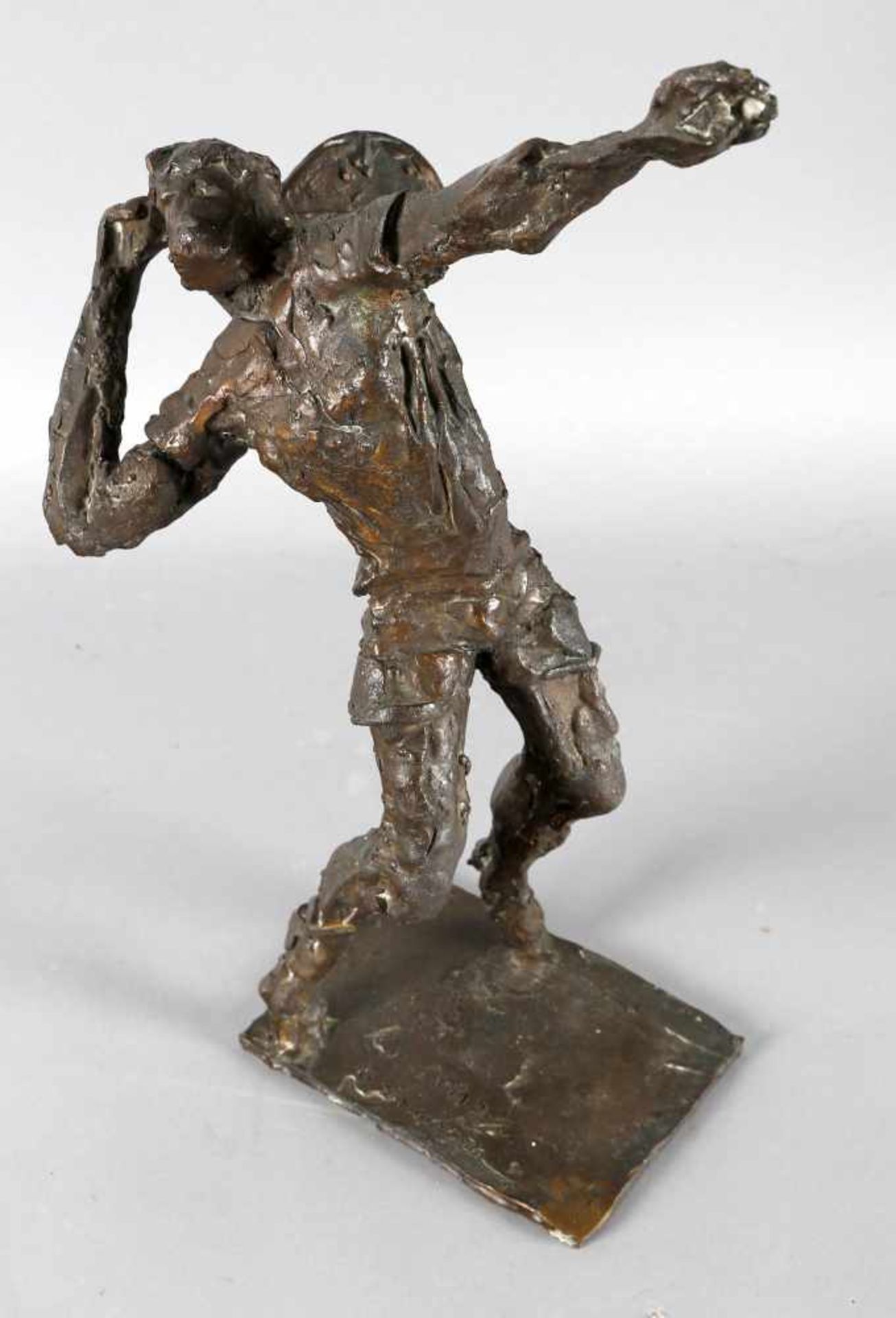 Hans Schröder (Saarbrücken 1930-2010 Saarbrücken)Tennisspieler, Bronze, 1978, auf der rechteckigen - Bild 2 aus 2