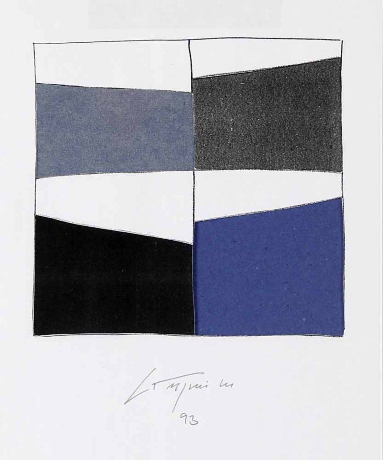 Jo Enzweiler (*1934)Komposition, 1993, Kartoncollage und Zeichnung, 33 x 23 cm, (Blattgröße),