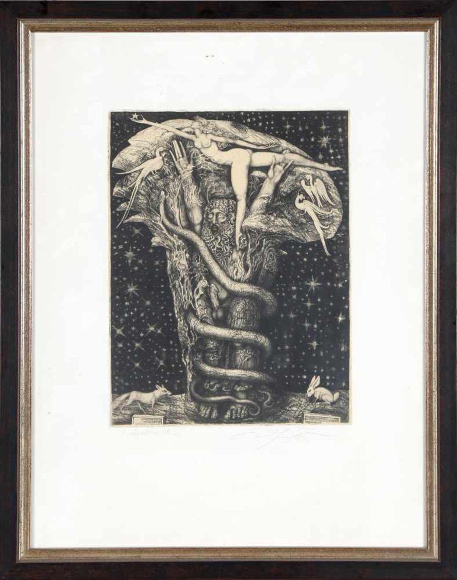 Ernst Fuchs (Wien 1930-2015 Wien)Adams Traum, Radierung, 40 x 29,5 cm (Plattengröße), unter der