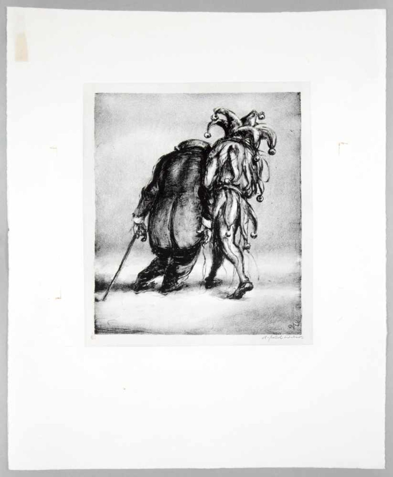 Andreas Paul Weber (Arnstadt/Thü. 1893-1980)Der müde Krieger, 1967, Lithographie, 38 x 33 cm, unt.