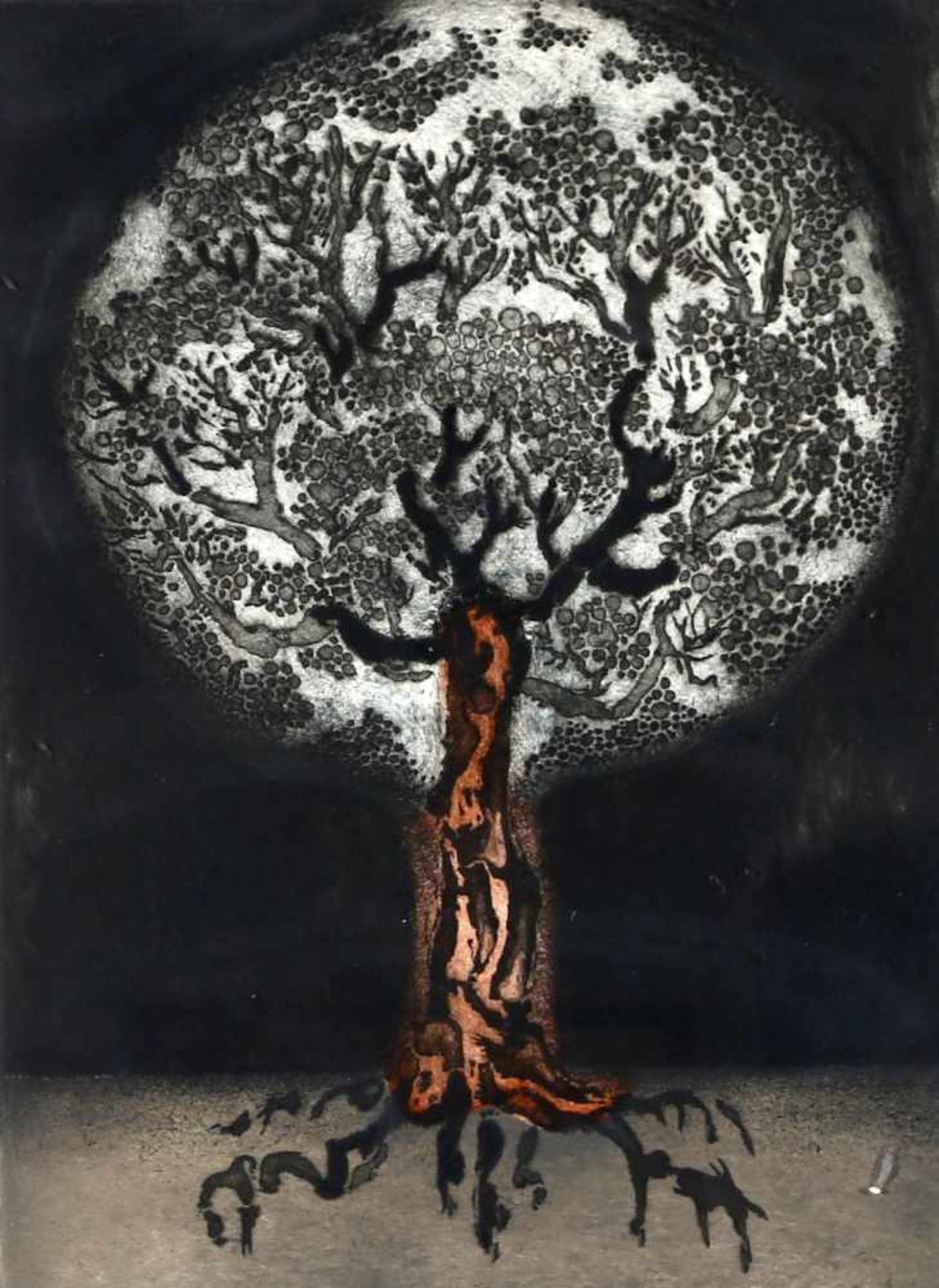 Dieter Trost (* St. Ingbert 1934)Baum, 1976, Radierung (auf Papier), 48,5 x 35,5 cm (Motivgröße),