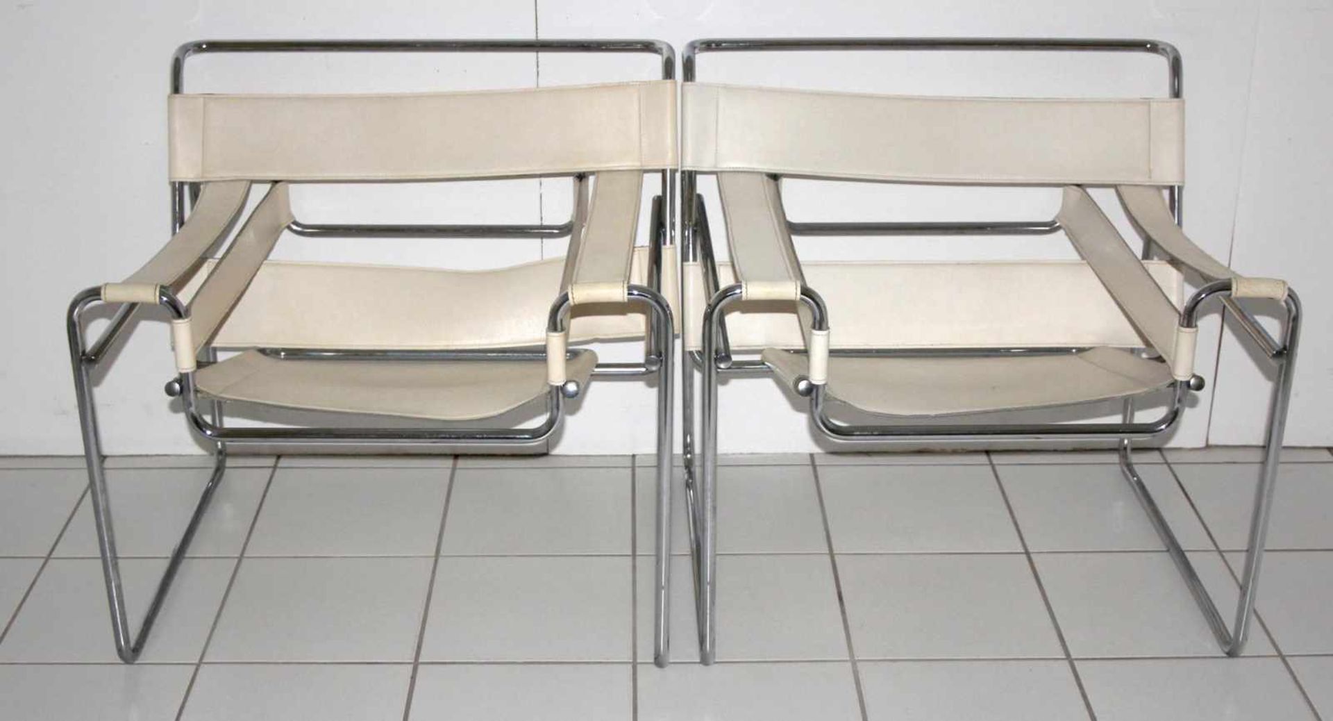 4 Stühle, Modell Wassily, Design Marcel Breuer, 1925/26, Ausführung wohl 70er/80er JahreBauhaus- - Image 2 of 2