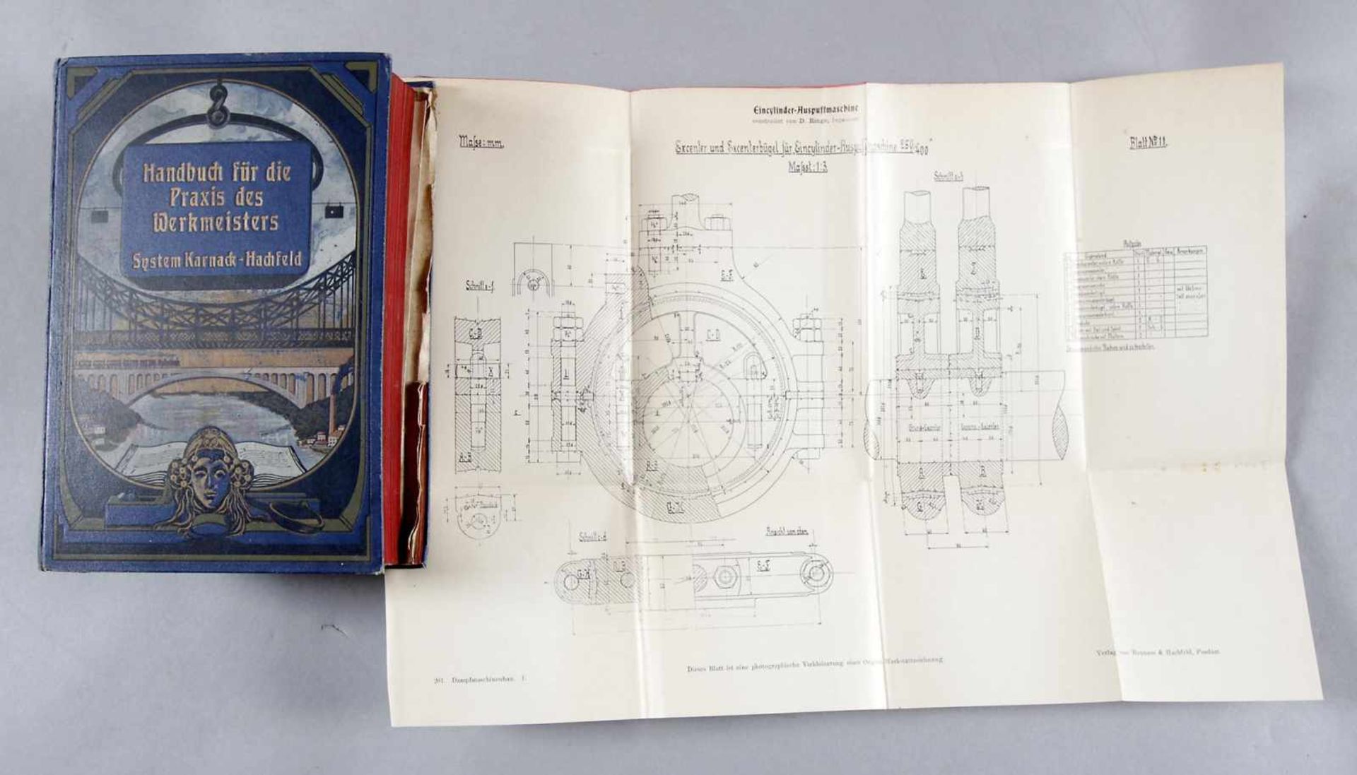 Handbuch für die Praxis des Werkmeisters, System Karnack-Hachfeld, Potsdam o.J. (um 1900)bunter