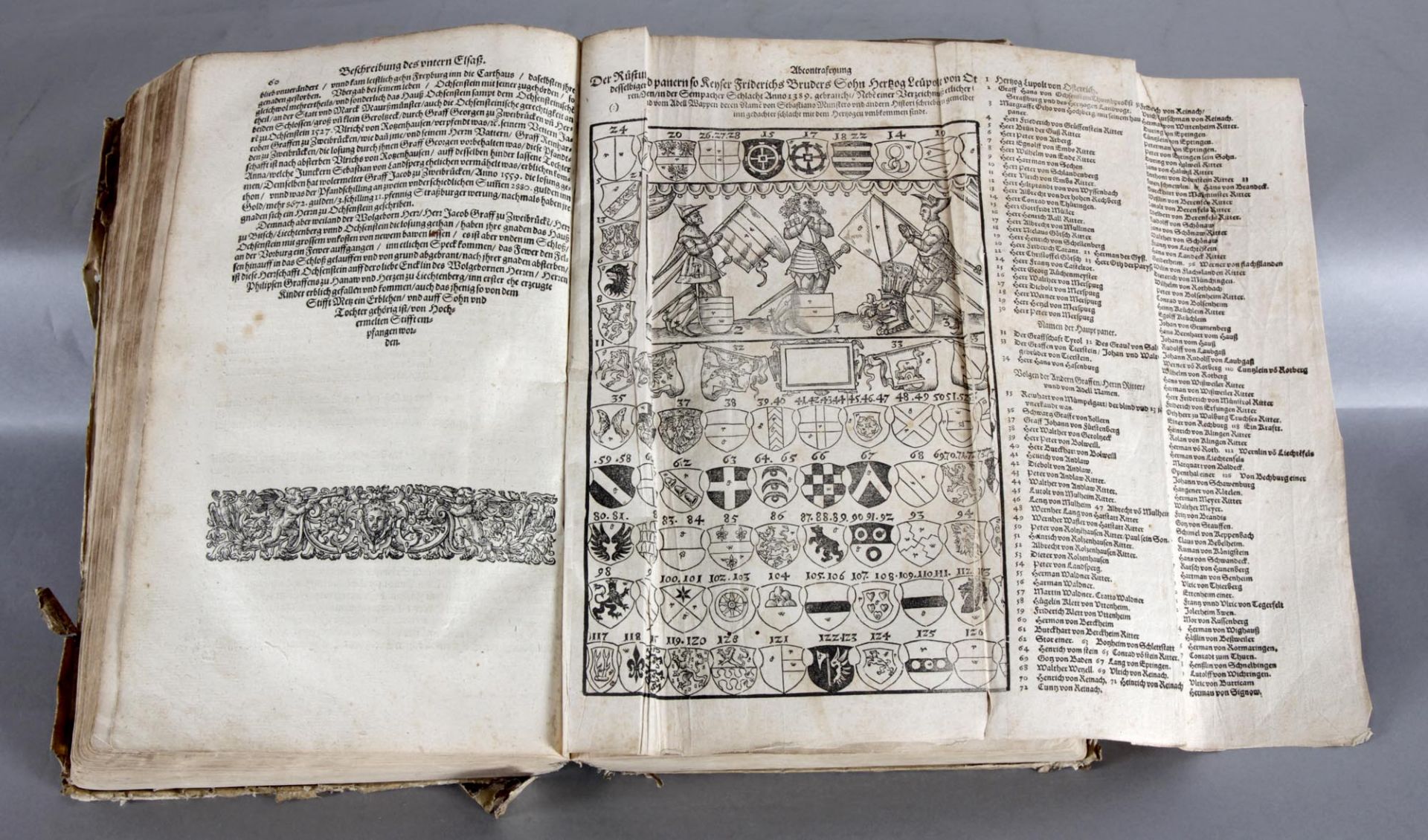 Bernhard Hertzog: "Chronicon Alsatiae - Edelsassr Chronick", Bernhart Lobin, Straßburg, 1592Bernhart - Image 2 of 2