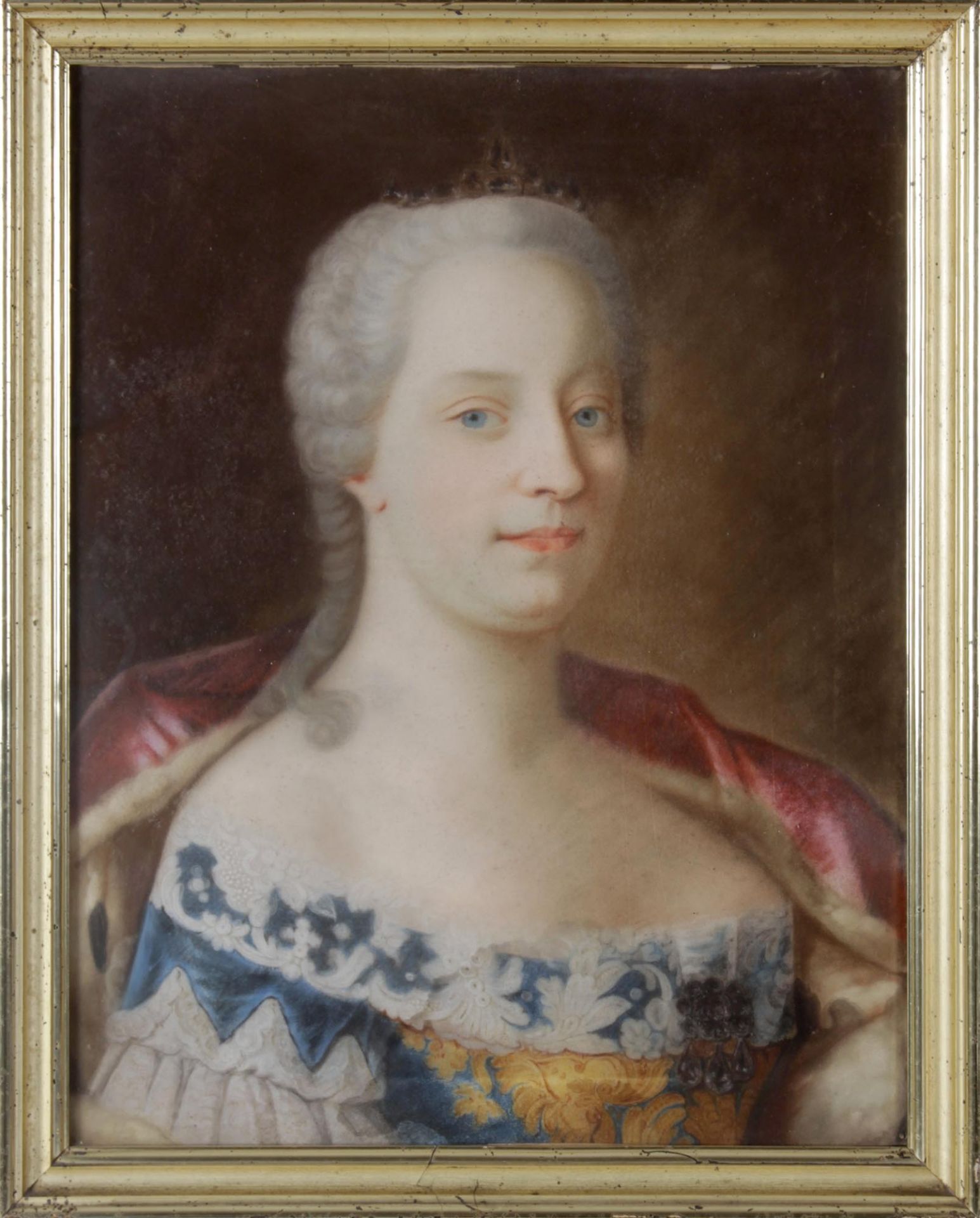 Pastellporträt, Maria Theresia von Österreich, Gemahlin von Franz Stephan von Lothringen in einer