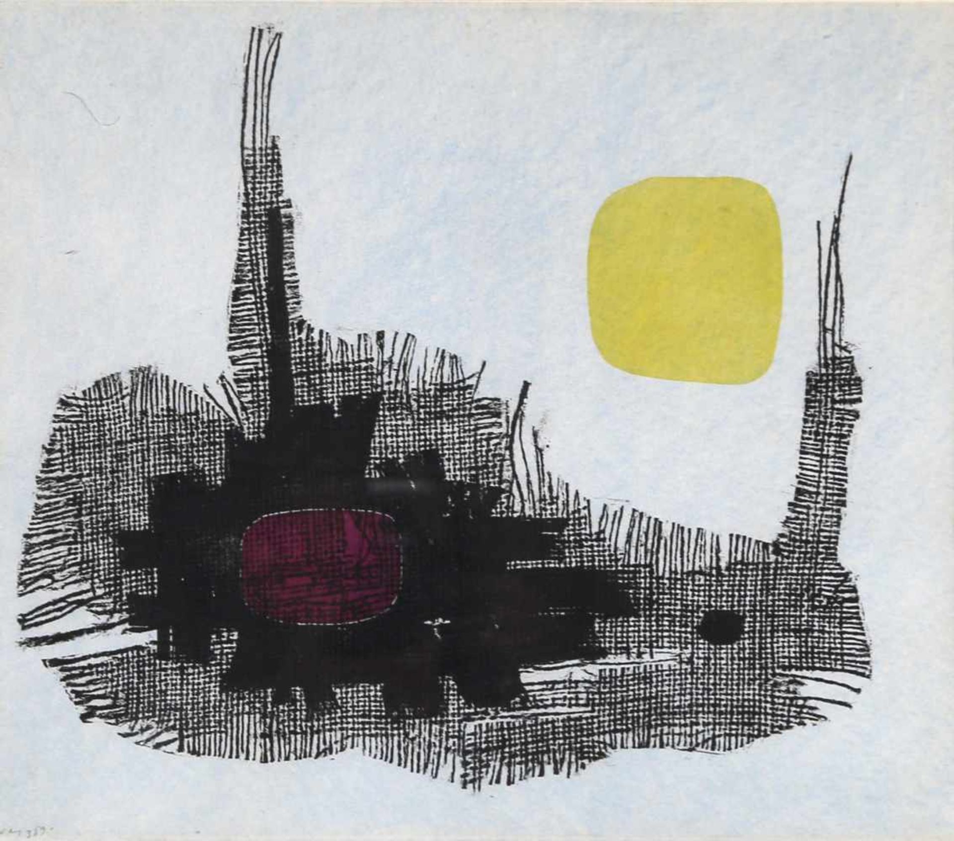 Hannes Schwarz (1926-2014)Nashorn, Farb-Lithographie, 1959, 38 x 33,3 cm, links unten mit