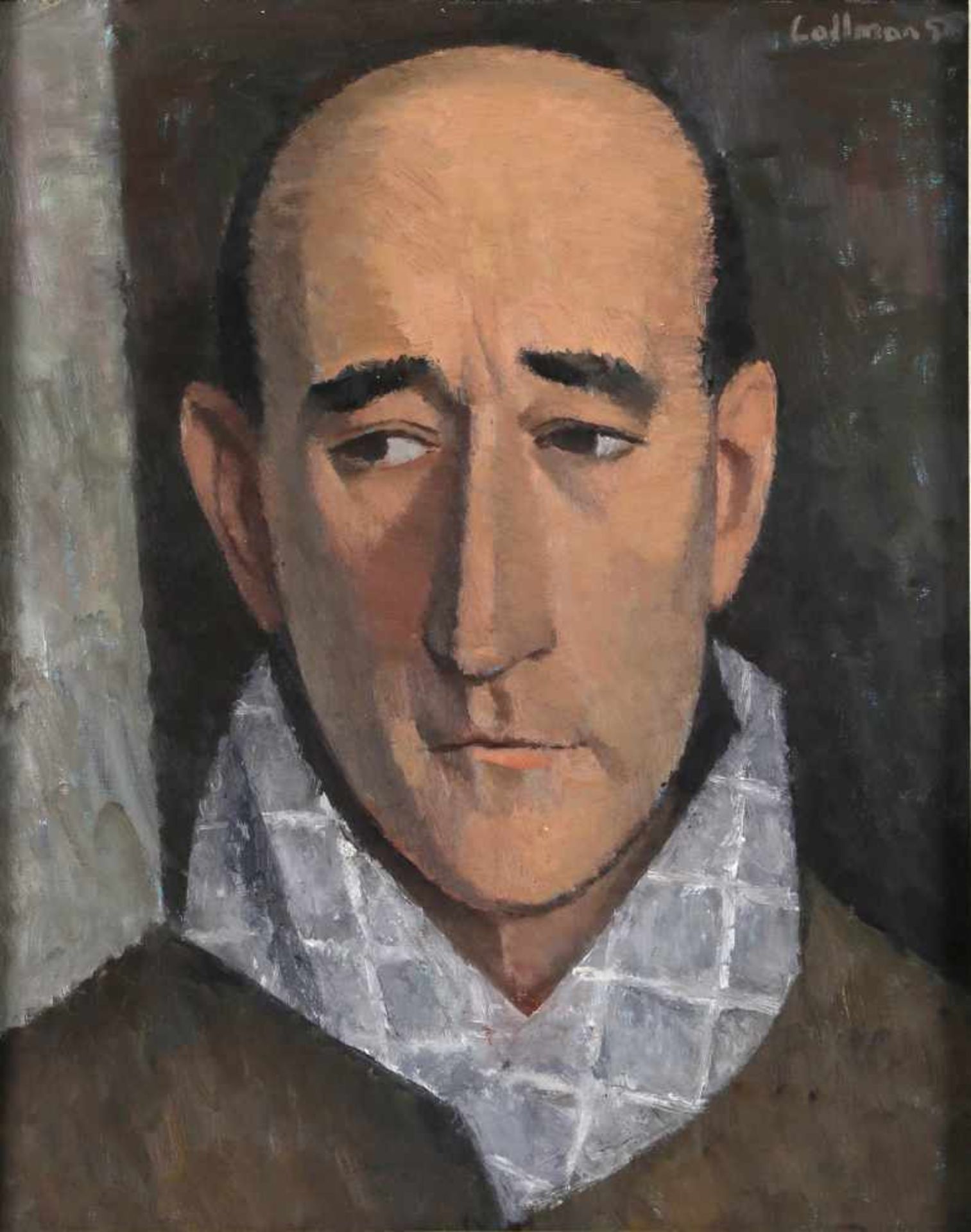 Helmut Collman (Rehlingen 1918-1996 Saarbrücken)Porträt des Heinz Moser, Öl auf Leinwand, 48,5 x