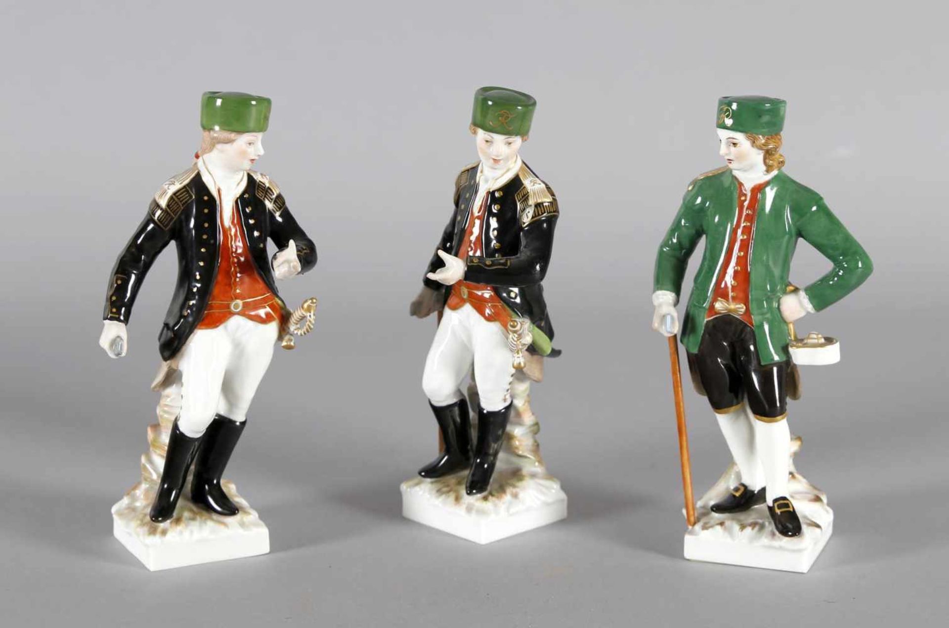 Drei Bergmannsfiguren, KPM Berlin, nach dem Entwurf wohl um 1785/86, wohl von Friedrich Elias