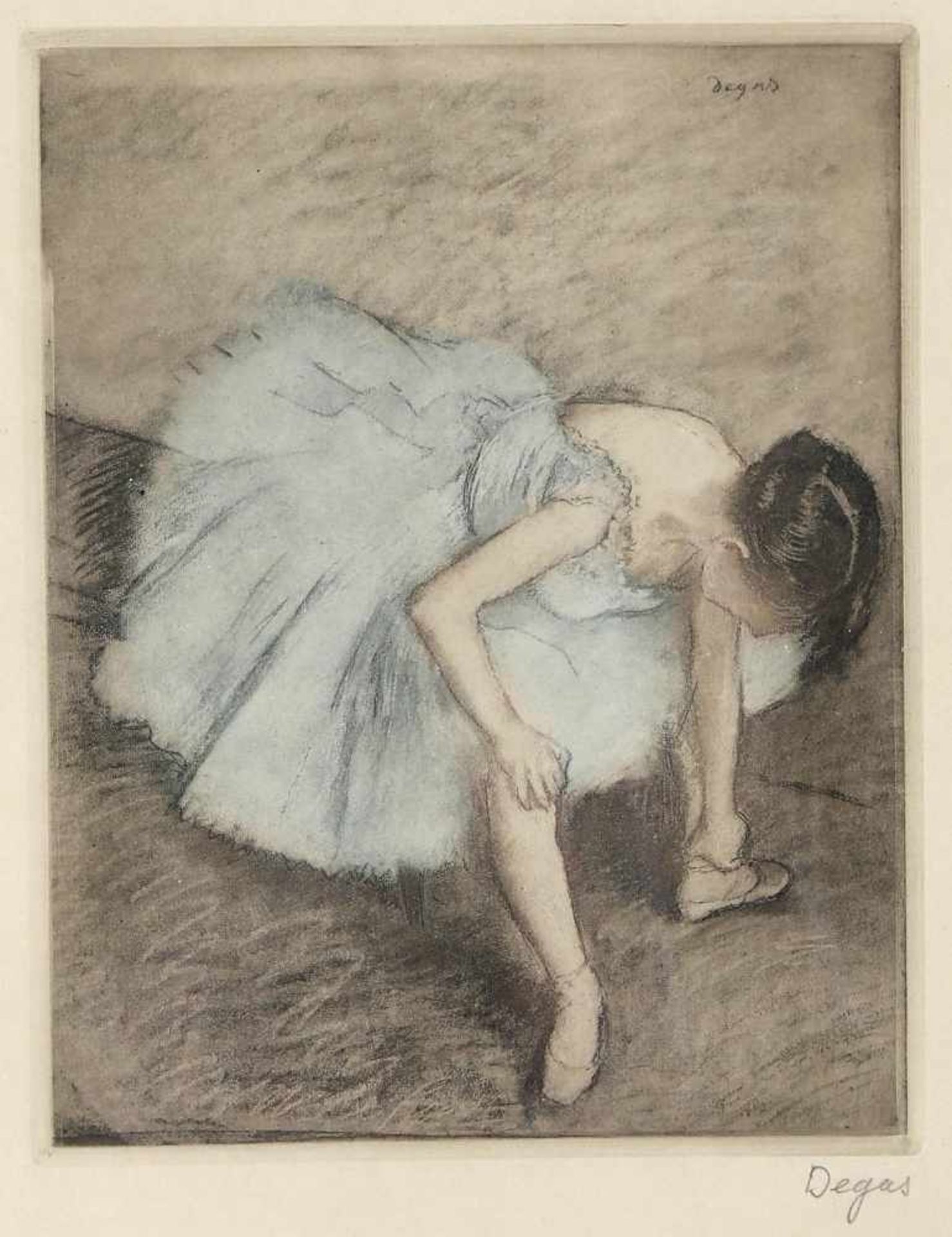 Edgar Degas (Paris 1834-1917 Paris)Sitzende Ballerina, Radierung, 26 x 20,5 cm (Plattengröße), unten