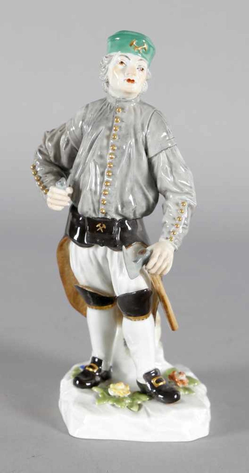 Bergmannsfigur "Hauer", Meißen nach Entwurf von Johann Joachim Kändler um 1750, Ausformung 2. Hälfte