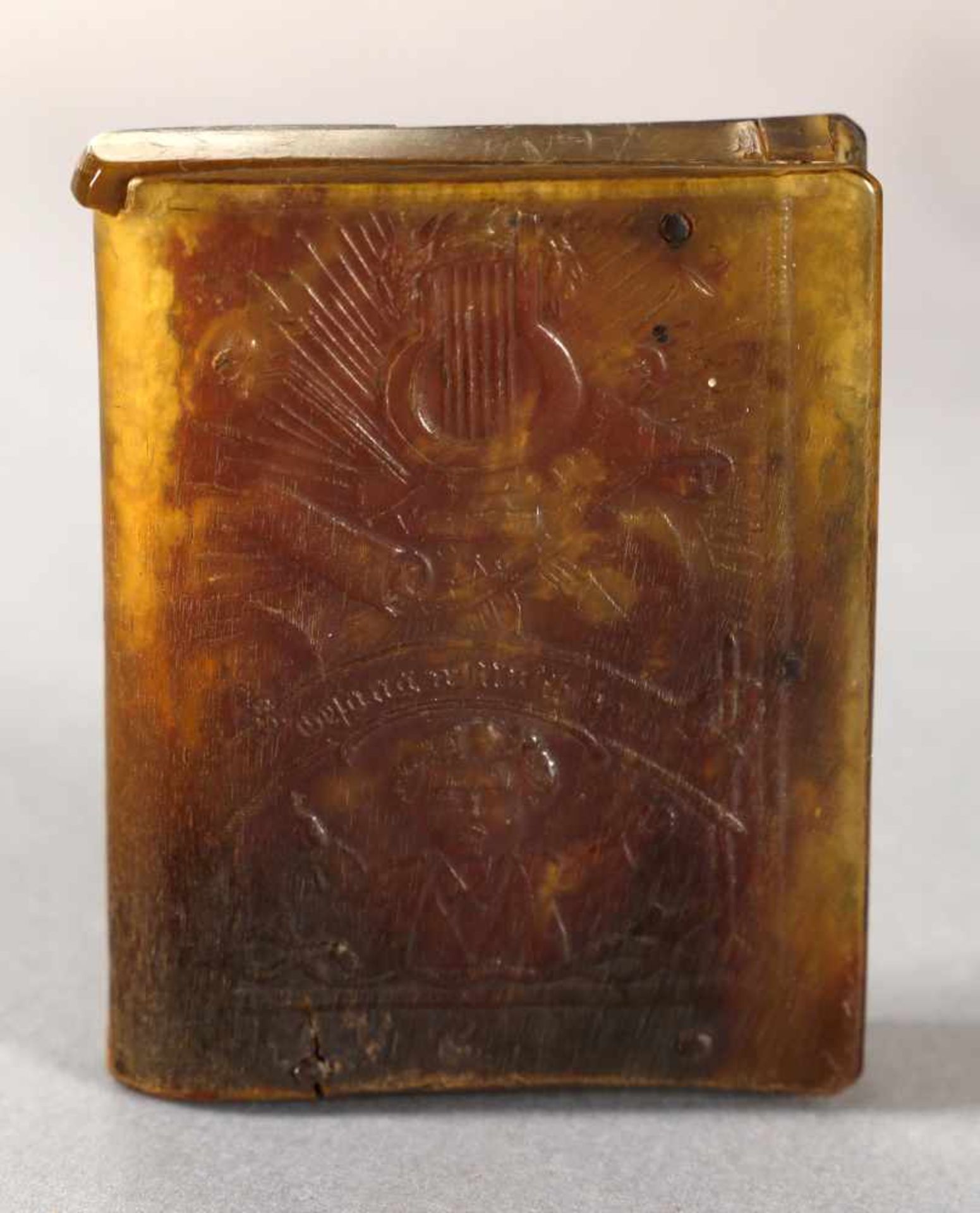 Bergmännischer Streichholzbehälter, möglw. Sachsen oder alpenländisch, um 1840-60aus gepresstem