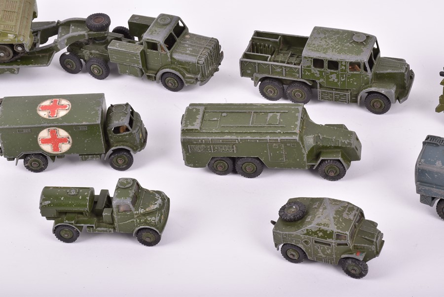 Eleven assorted loose and playworn Dinky diecast military vehicles  comprising: a 626 Military - Image 4 of 8