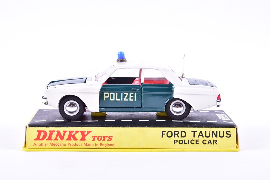 A rare Dinky Toys 261 Ford Taunus Police Car with 'Polizei' decals, in original box. - Image 11 of 16