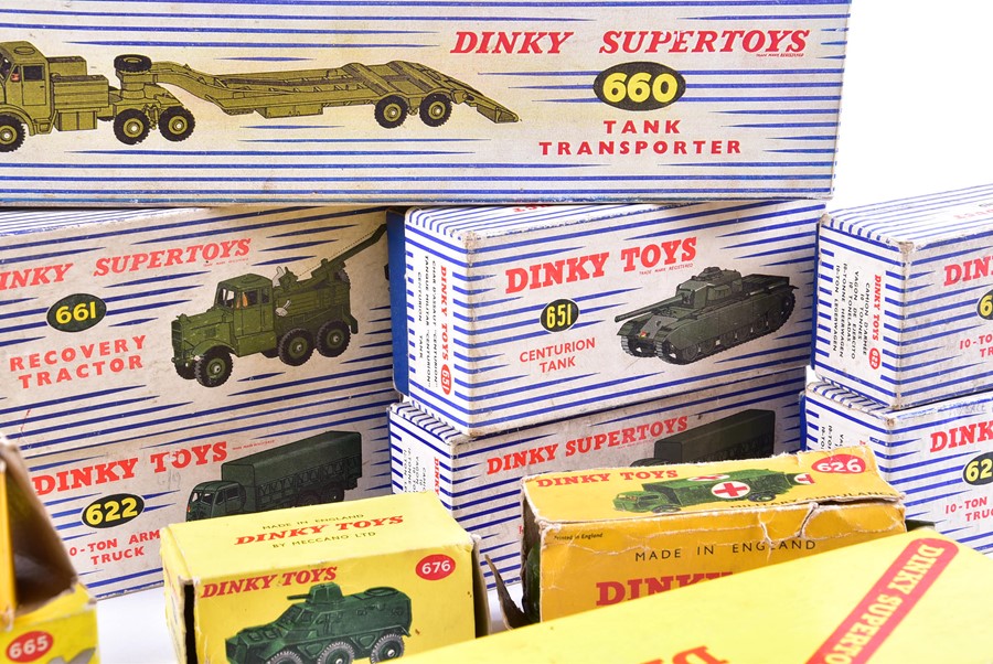 A collection of twenty boxed Dinky Supertoys Military vehicles to include 660 Tank Transporter (x2), - Image 5 of 16