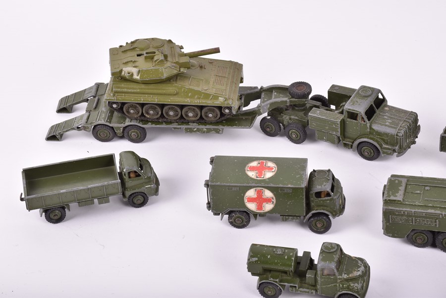 Eleven assorted loose and playworn Dinky diecast military vehicles  comprising: a 626 Military - Image 2 of 8