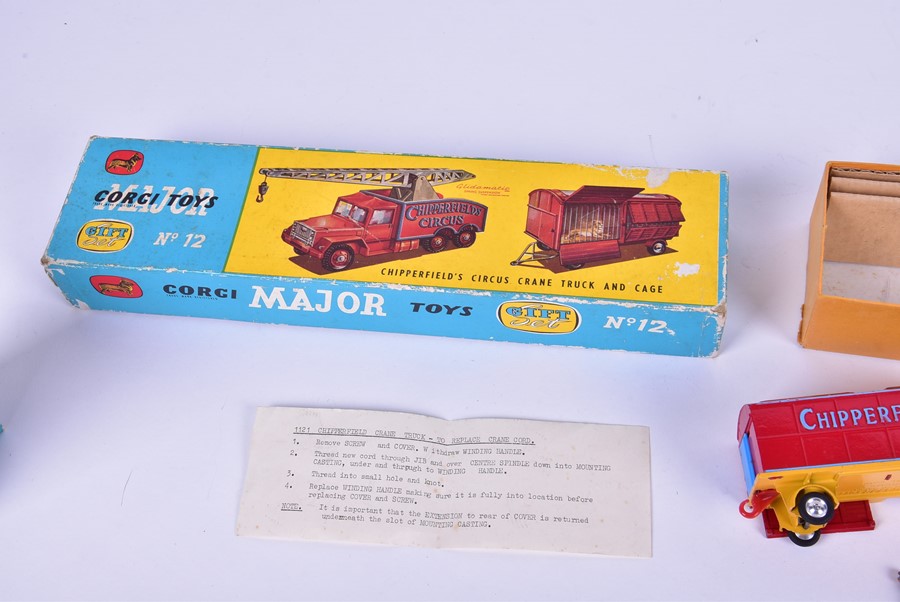 A Corgi Major Toys No 12 Gift set Chipperfield's Circus Crane Truck & Cage (with toy plastic - Image 7 of 16