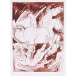 Dame Elisabeth Frink CH DBE RA(1930 - 1993) English 'Laos and Oedipus', etching with aquatint