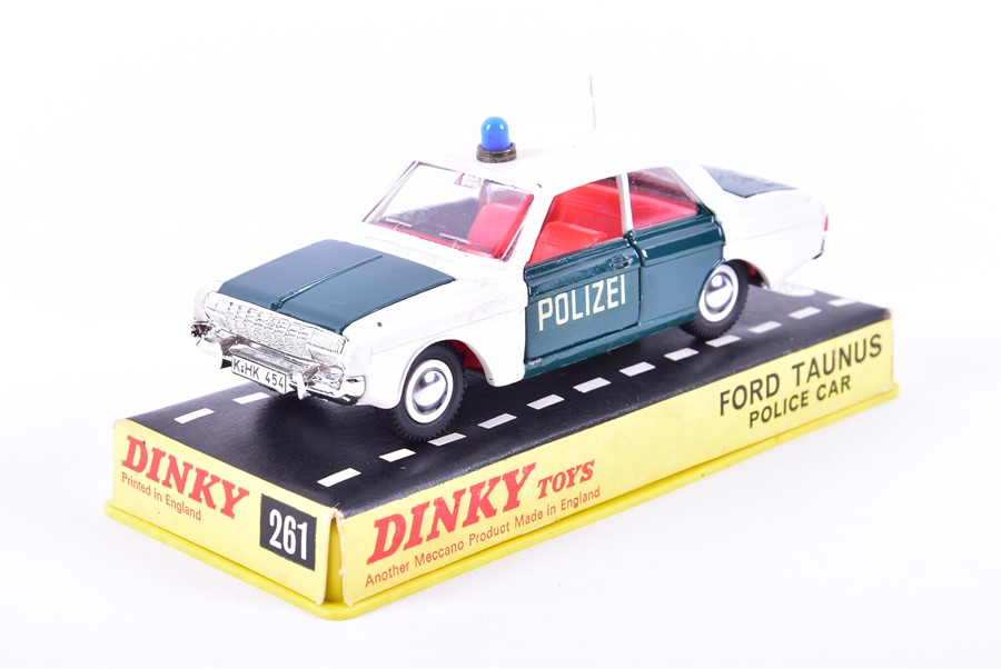 A rare Dinky Toys 261 Ford Taunus Police Car with 'Polizei' decals, in original box. - Image 9 of 16