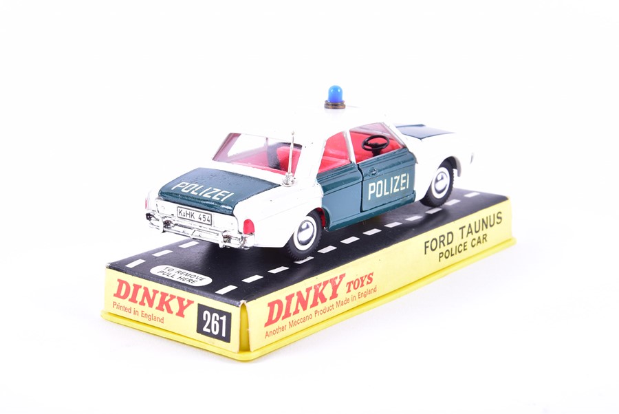 A rare Dinky Toys 261 Ford Taunus Police Car with 'Polizei' decals, in original box. - Image 5 of 16