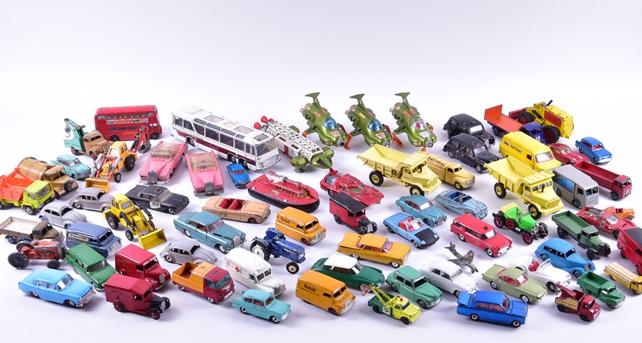 A good collection of mid-20th century loose and playworn Dinky diecast vehicles to include UFO