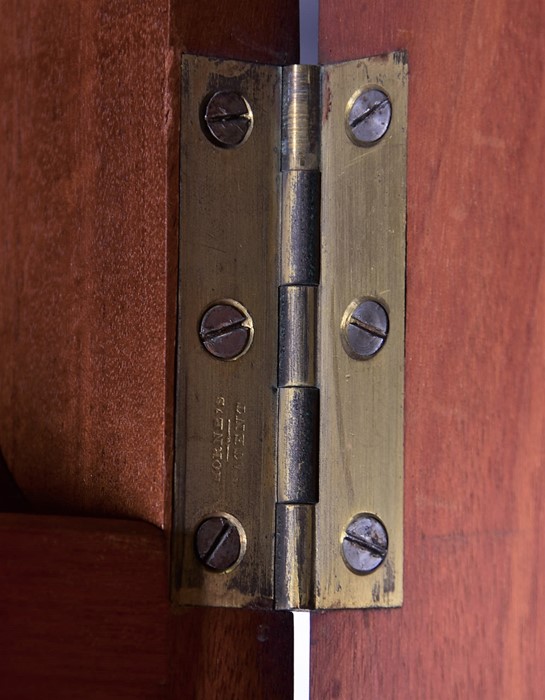 A 19th century mahogany linen press with two cupboard doors over two short and three graduated - Image 3 of 7