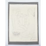 Pablo Picasso (1881-1973) Spanish original etching from the 'Vollard Suite', depicting' Three nude