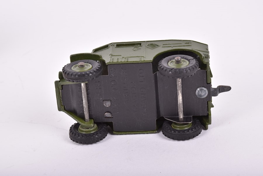 Three Dinky Toys boxed military vehicles comprising a 674 Austin Champ, a 673 Scout Car and a 688 - Image 12 of 14