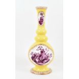 A late 19th/early 20th century German porcelain gourd vase possibly by Meissen or Dresden, the