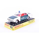 A rare Dinky Toys 261 Ford Taunus Police Car with 'Polizei' decals, in original box.