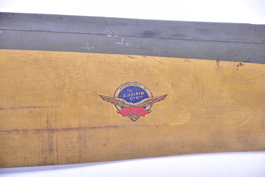 A 1930s de Havilland wooden propeller (cut down), produced for a Gipsy 1 engine, stamped 'R 12 - Image 3 of 4